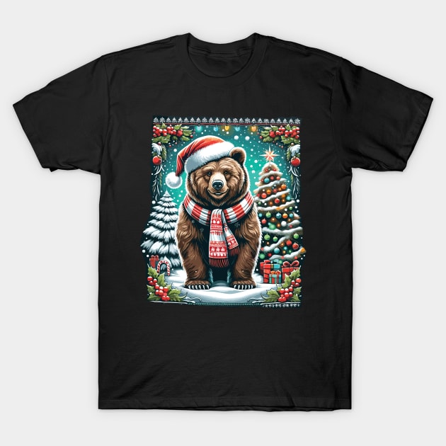 Beary Christmas - Grizzly Lover Ugly Christmas Sweater T-Shirt by TheWorldOfRush